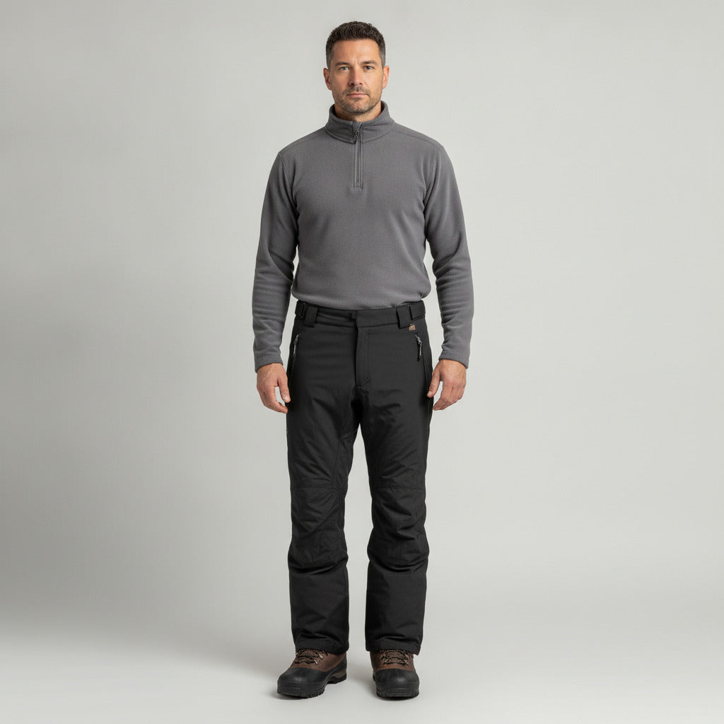 Karbon Men's Insulated Ski Snow Pants Black Size XL Stretch Nylon Shell