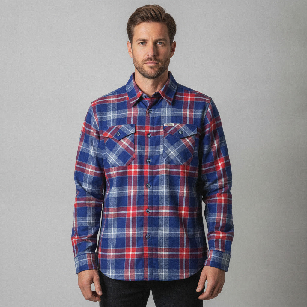 Dixxon Flannel Co Red Green Show Plaid Shirt Blue Red Size M Possum Brotherhood