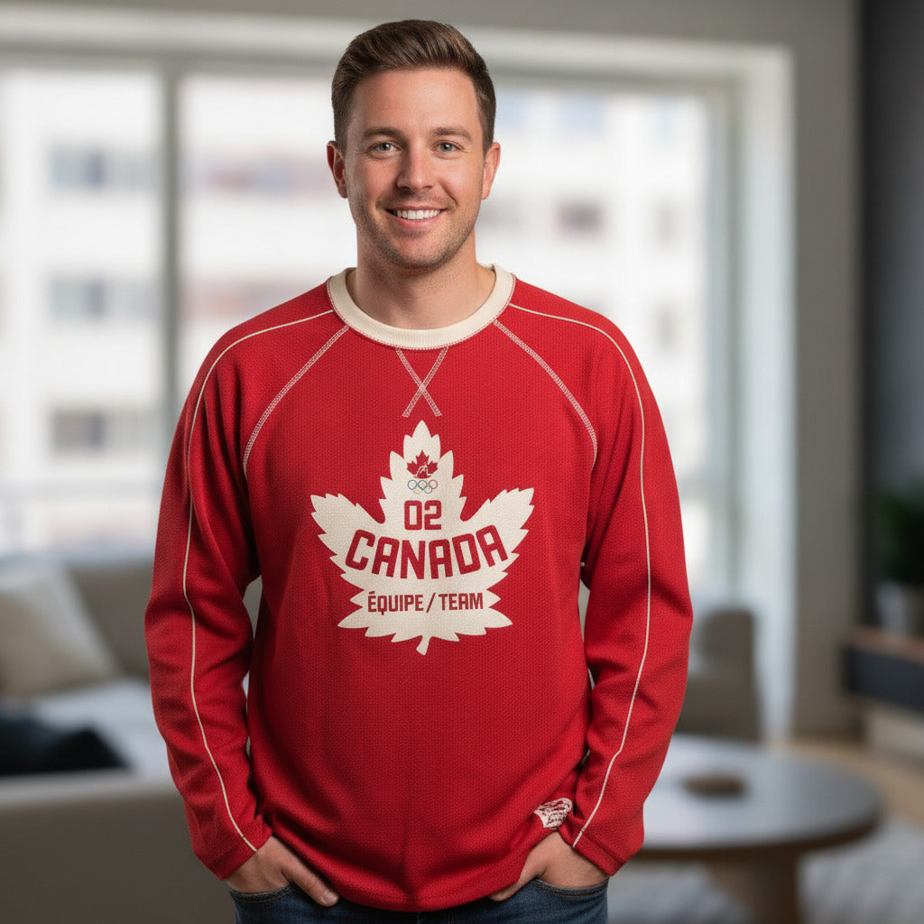 Roots 2002 Salt Lake City Olympics Team Canada Jersey Small Made in Canada Y2K