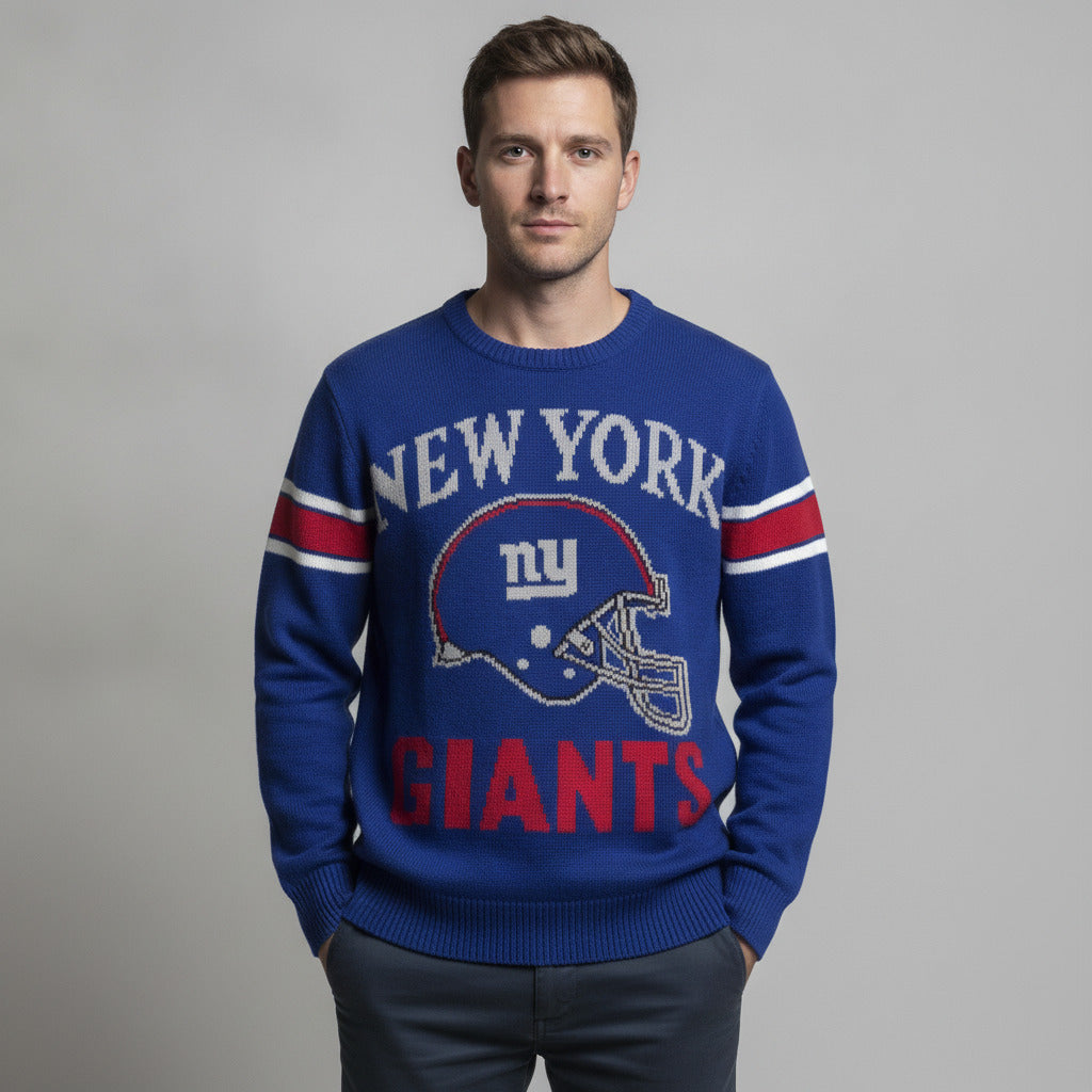 Junk Food NFL New York Giants Knit Vintage Style Sweater Sz S