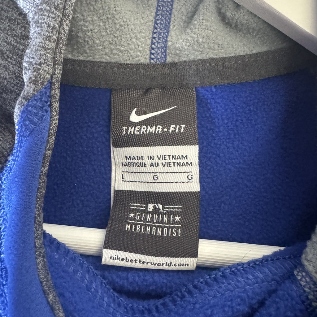 Nike Therma-Fit Toronto Blue Jays MLB Pullover Hoodie Blue Gray Sz L Mock Neck