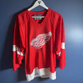 Vintage 90s Bauer Detroit Red Wings NHL Hockey Jersey Made In Canada Sz S