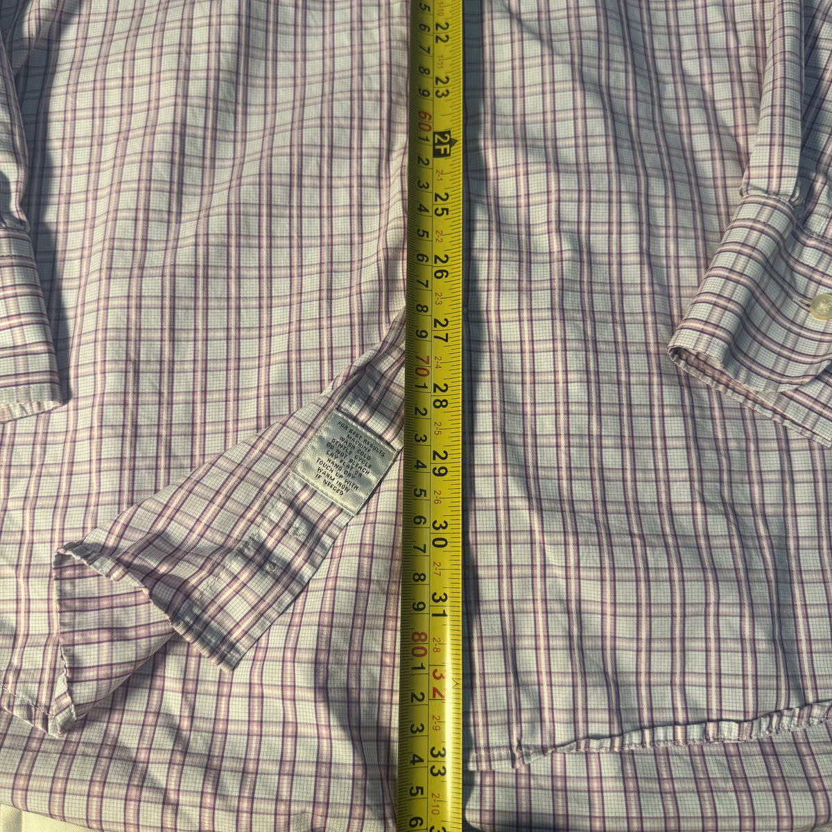 Peter Millar Men’s Large Pink White Plaid Cotton Button Down Shirt