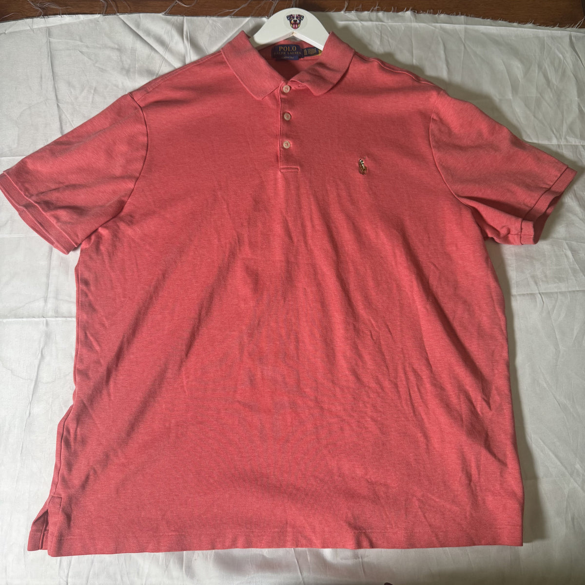 Polo Ralph Lauren Classic Fit Coral Short Sleeve Polo Shirt XL (Authenticated)