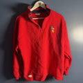 Vintage Y2K Disneyland Winnie the Pooh Quarter Zip Pullover Red Large