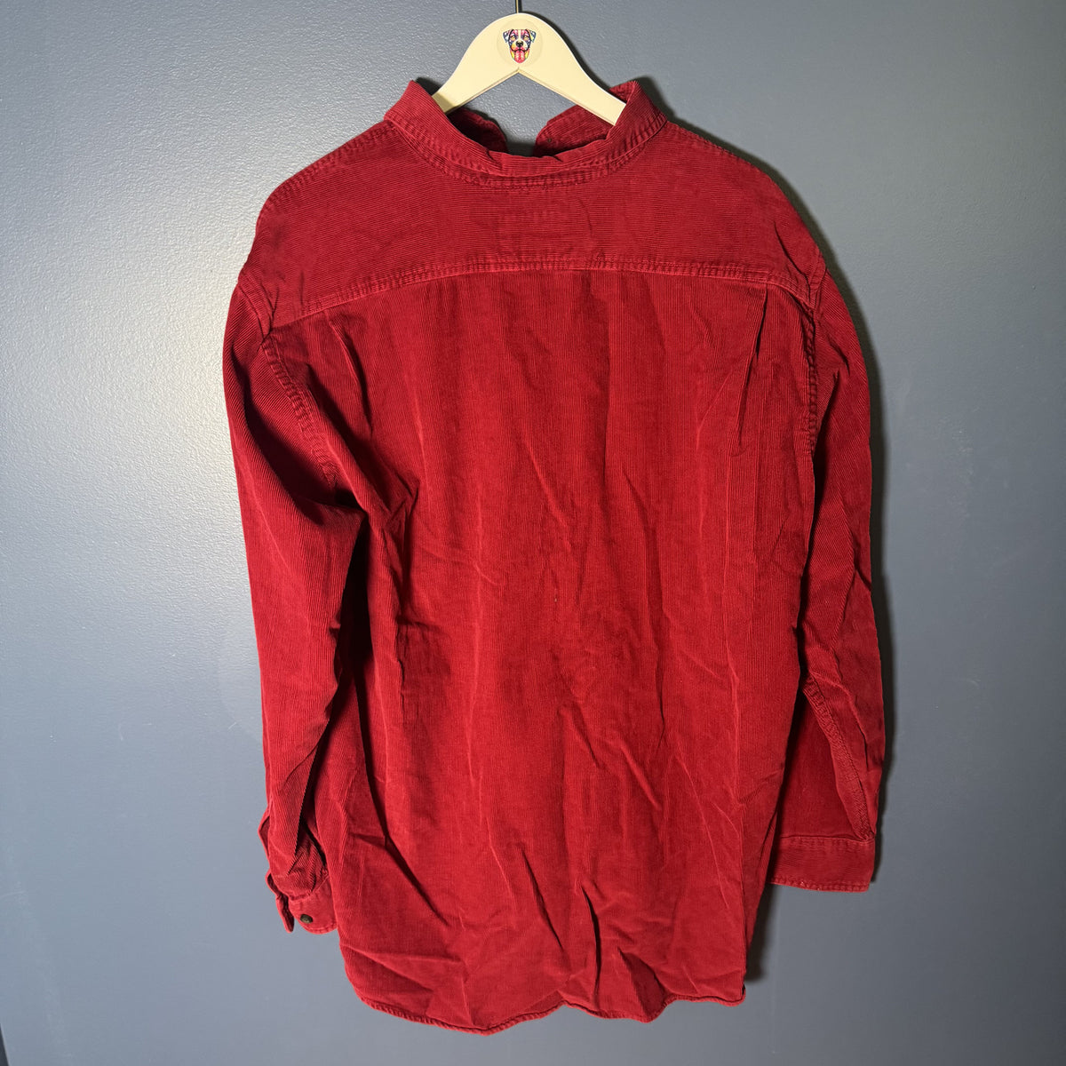 Vintage L.L.Bean Red Corduroy Button Down Shirt Men’s XL 100% Cotton
