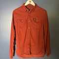 Superdry Machined Goods Corduroy Workwear Shirt Men’s Medium Rust Orange