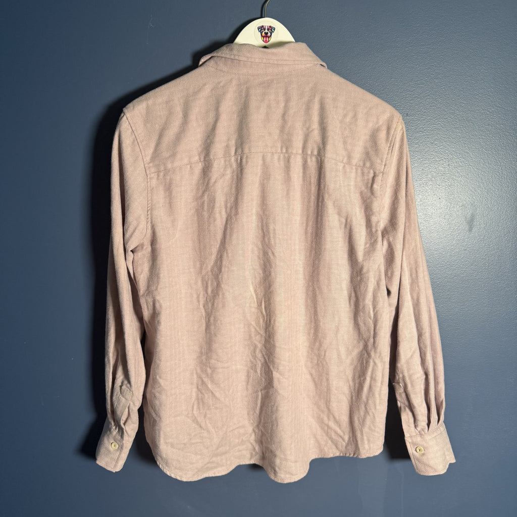 Marc O’Polo Women’s Organic Cotton Herringbone Shirt Size 36 Lilac Europe NWT