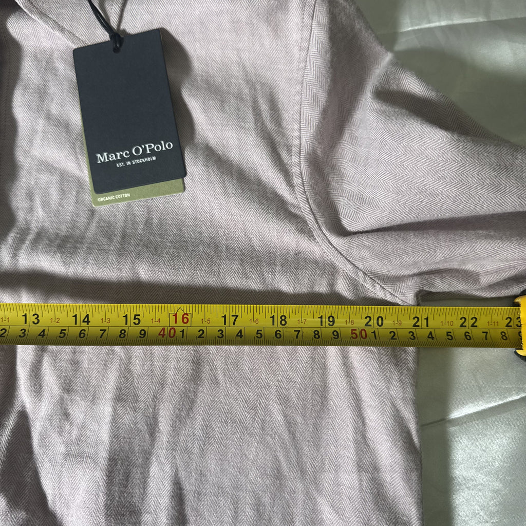 Marc O’Polo Women’s Organic Cotton Herringbone Shirt Size 36 Lilac Europe NWT