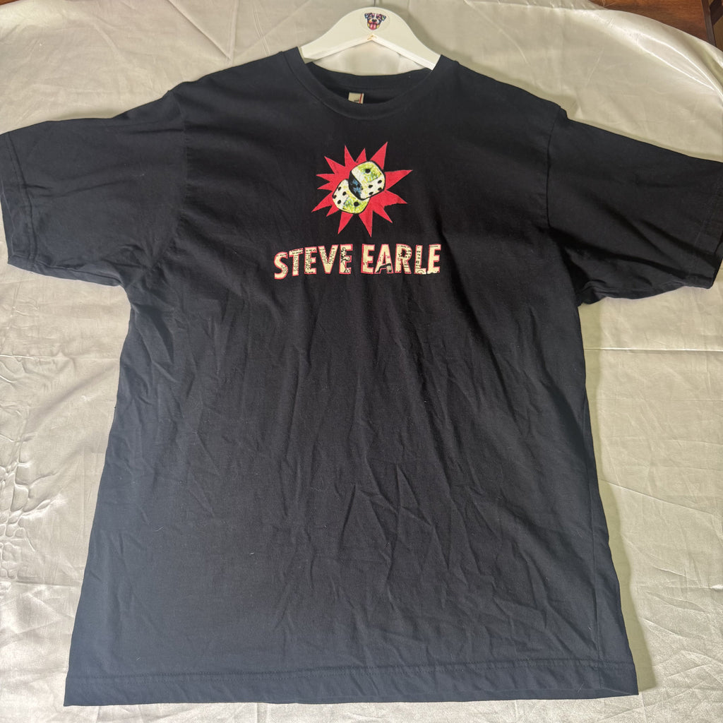 Steve Earle Townes Tour 2009 Concert T-Shirt Black Unisex Large Double Sided