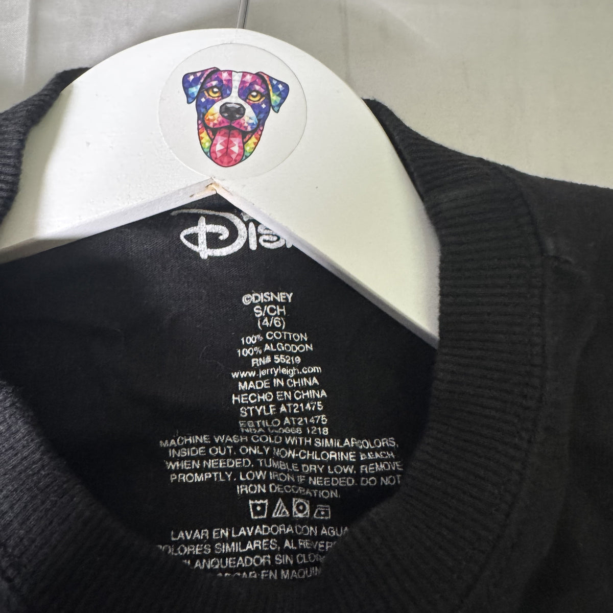 Disney Mickey Mouse Women’s Small Black Varsity Jersey Long Sleeve Graphic Shirt