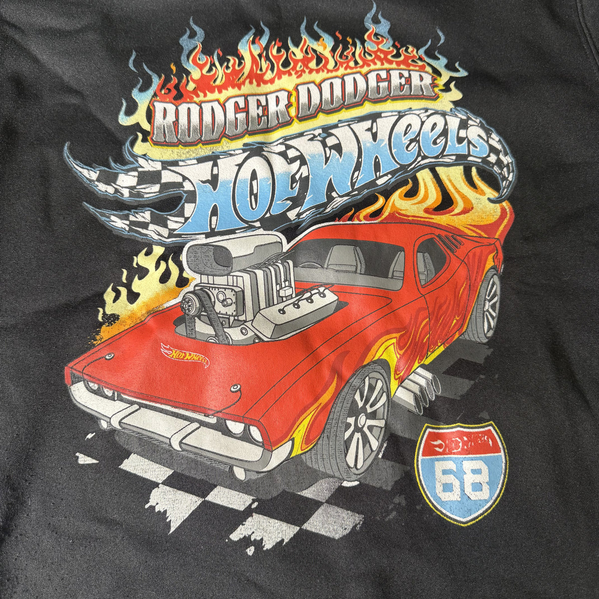 Hot Wheels Rodger Dodger Graphic Pullover Sweatshirt Black Small 2024