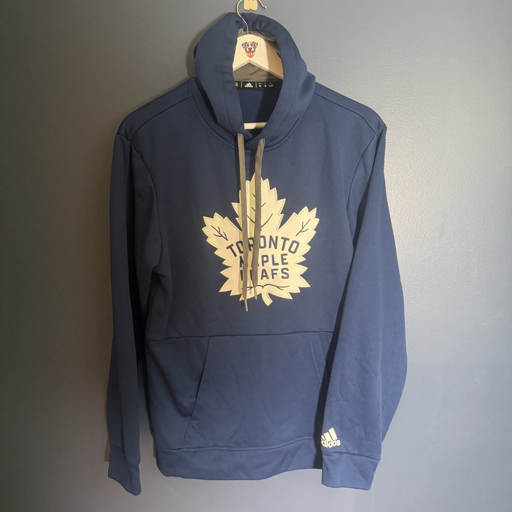 Adidas Toronto Maple Leafs ClimaWarm Hoodie Blue NHL Men’s Small Pullover