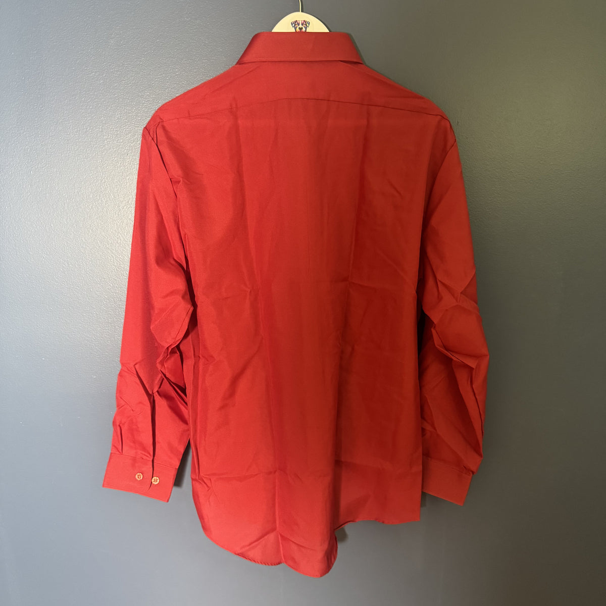 Vintage 80s McGregor Classics Red Dress Shirt 16.5 32/33 NWT Deadstock Korea
