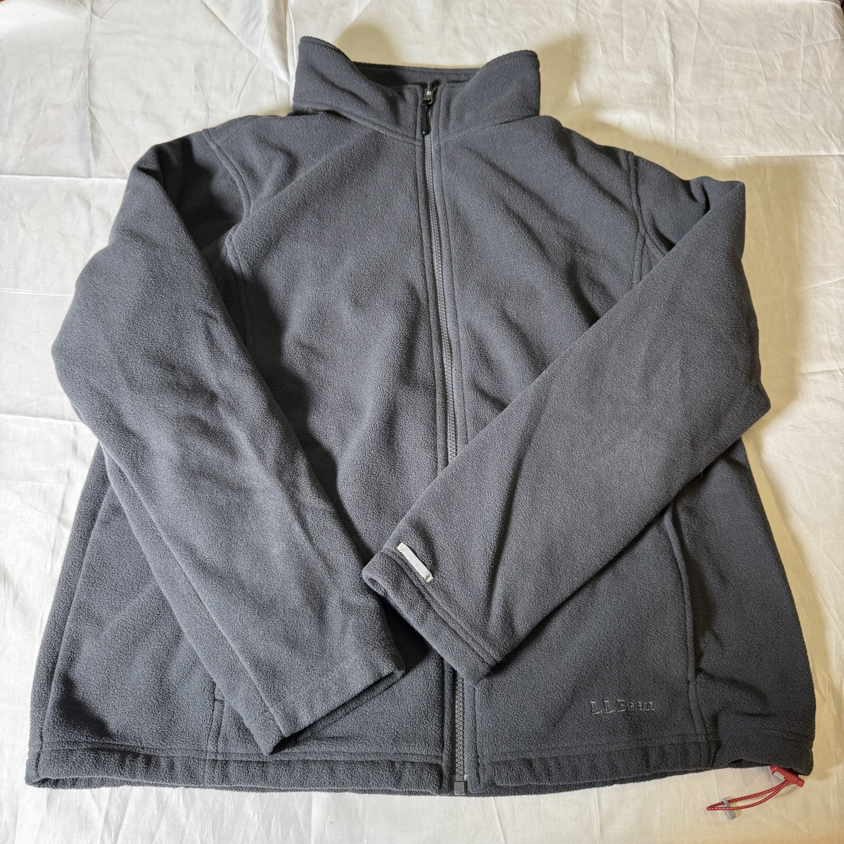 L.L.Bean Women’s XL Fleece Jacket Full Zip Gray Outdoor Hiking Polartec Style
