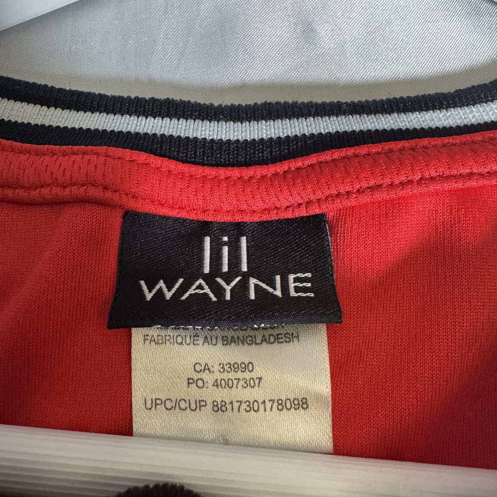 Lil Wayne 2022 Smiley Face Basketball Jersey Red #8 Hip Hop Unisex Small