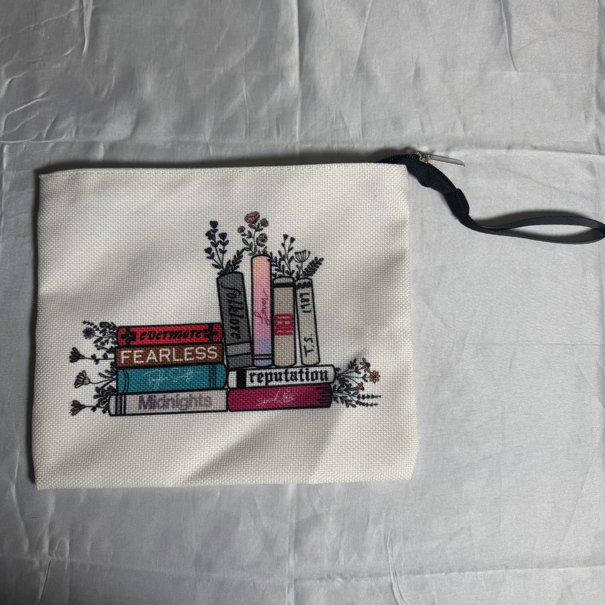 Taylor Swift Eras Inspired Album Canvas Pencil Case Makeup Bag Wristlet 9"x7.5"