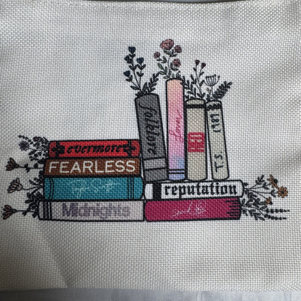 Taylor Swift Eras Inspired Album Canvas Pencil Case Makeup Bag Wristlet 9"x7.5"