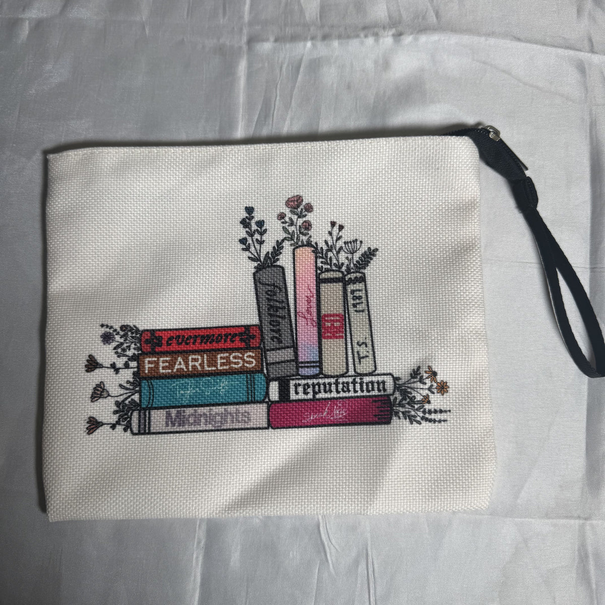 Taylor Swift Eras Inspired Album Canvas Pencil Case Makeup Bag Wristlet 9"x7.5"
