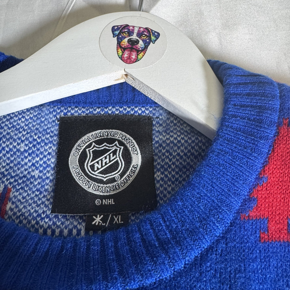 New York Rangers, NHL Christmas Sweater by FOCO fan gear, Mens XL