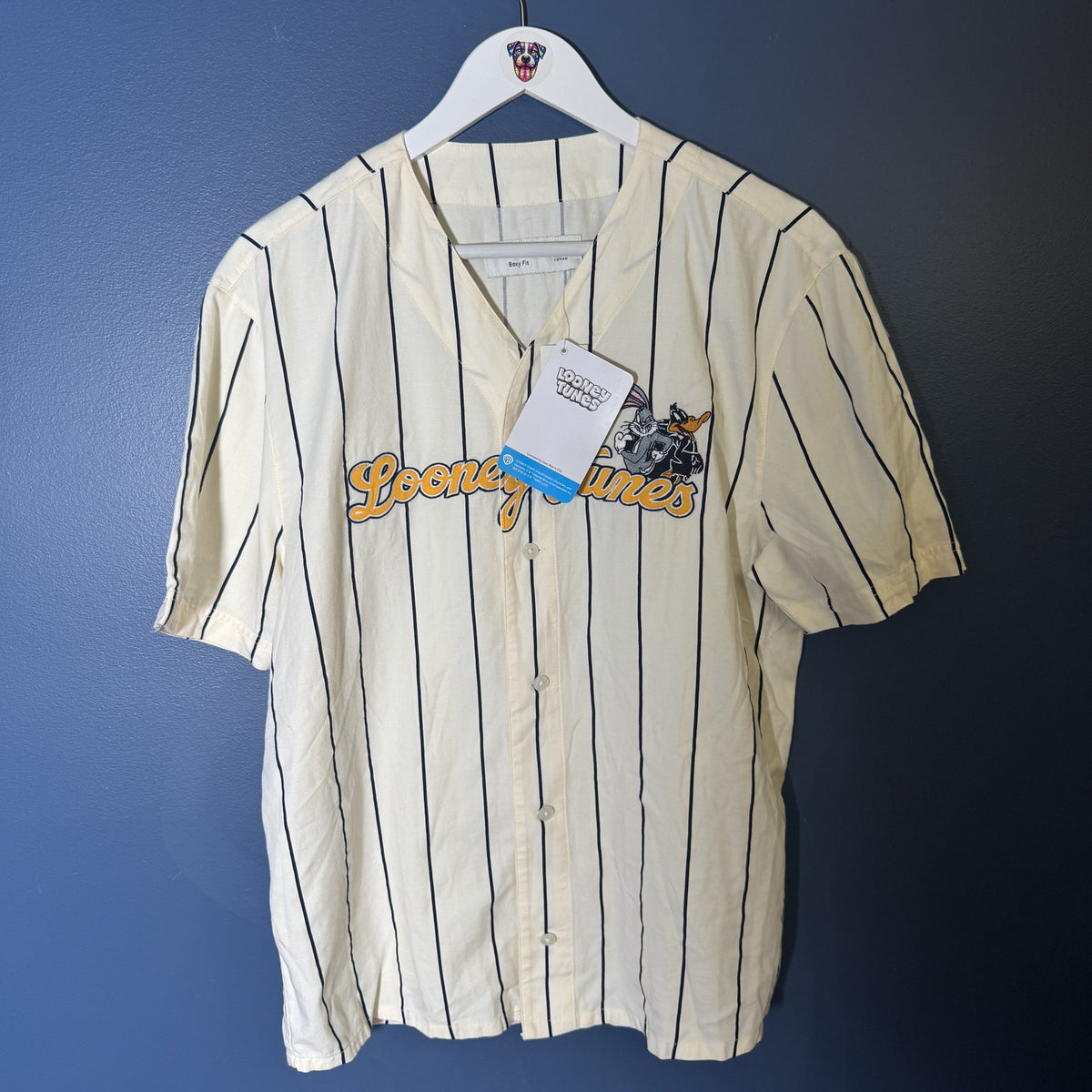 Hollister Looney Tunes Baseball Jersey Shirt Small NWT Boxy Fit Warner Bros