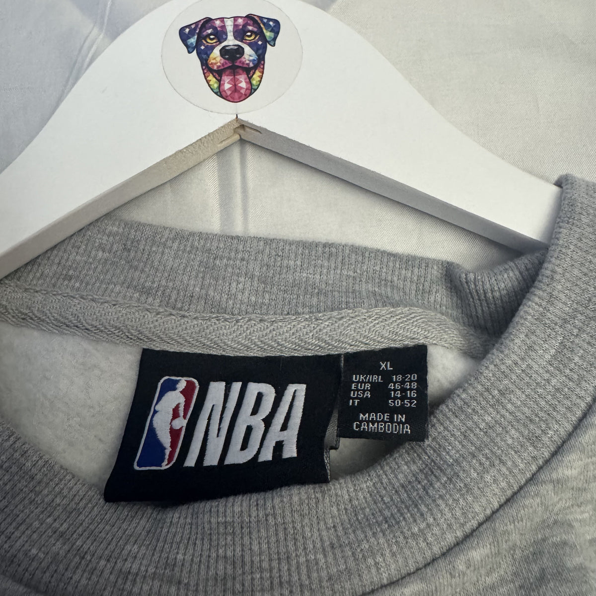 Los Angeles Lakers NBA Oversized Sweatshirt Grey XL Unisex Boxy Fit
