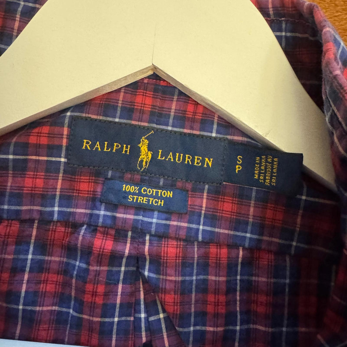Polo Ralph Lauren Men's Plaid Button Down Shirt Red Blue Size Small