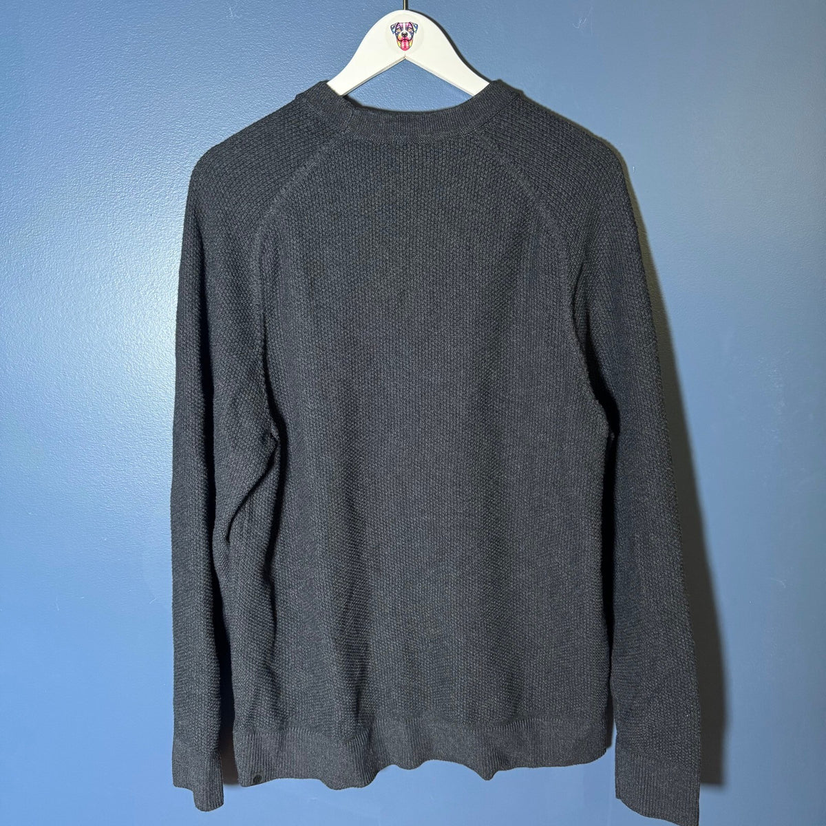 Lululemon Men's Textured Knit Crew Neck Sweater Charcoal Gray Pullover Size XL