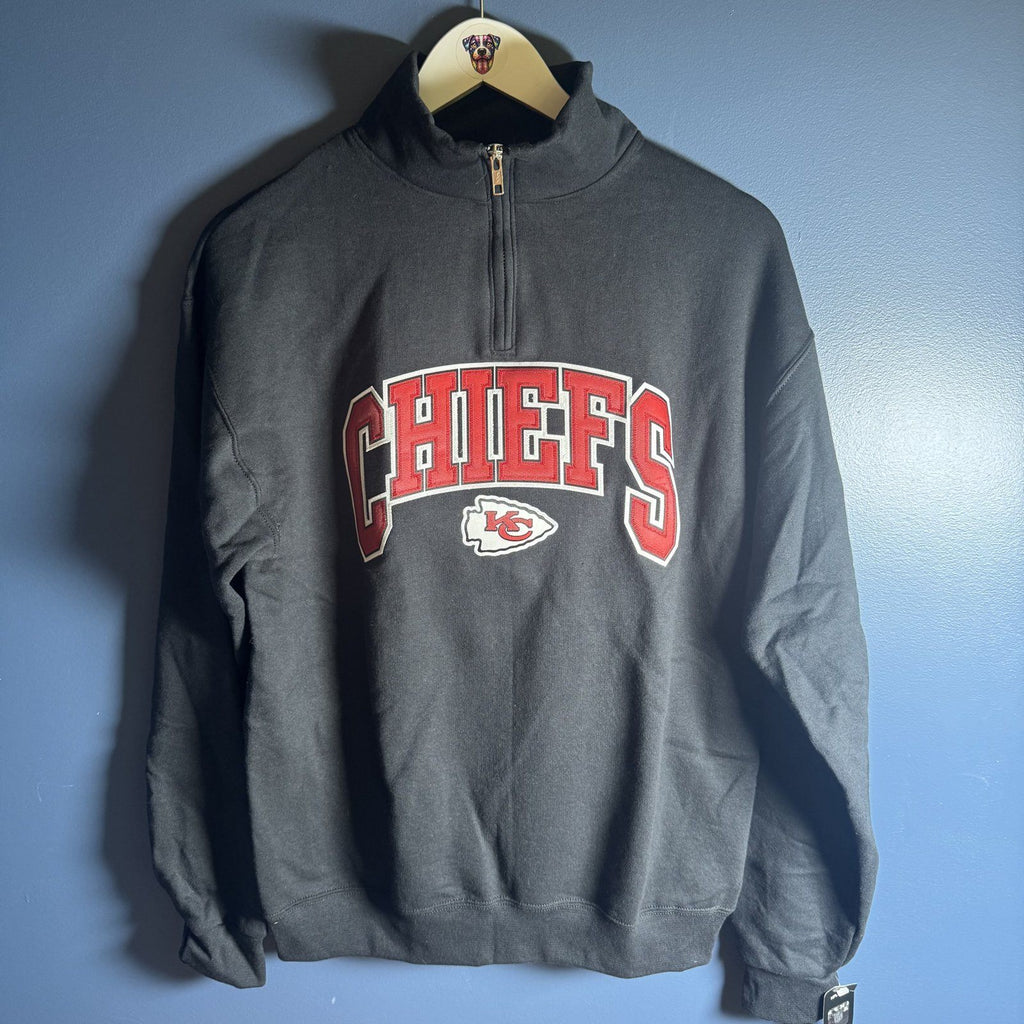 Kansas City Chiefs NFL Quarter Zip Pullover Sweatshirt Sz M NWT