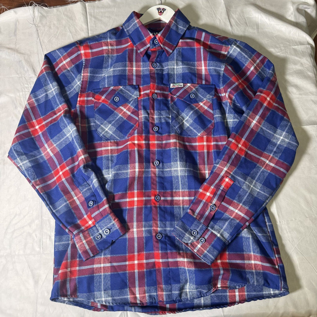 Dixxon Flannel Co Red Green Show Plaid Shirt Blue Red Size M Possum Brotherhood