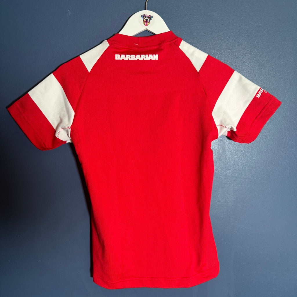 Barbarian Pro-Fit Rugby Jersey Red White Short Sleeve Made in Canada XS NWT