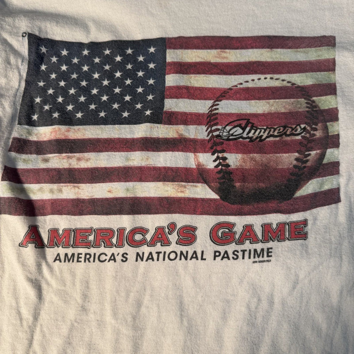 Columbus Clippers, America's Game, Gildan Cotton Graphic T-Shirt White Sz S
