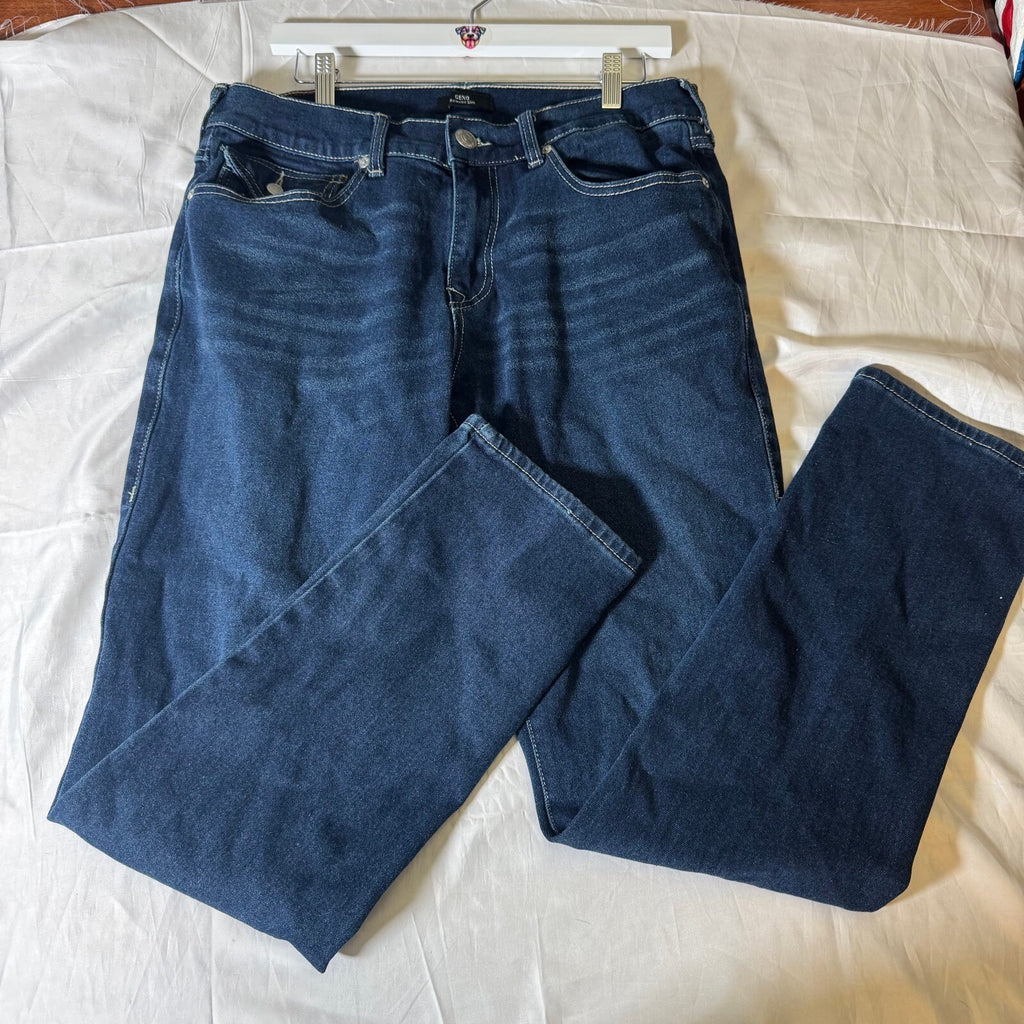 True Religion Geno Relaxed Slim Men's Jeans Dark Wash Stretch Denim Size 32 x 32