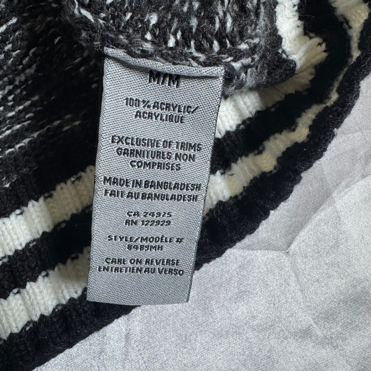Montreal Canadiens NHL 1/4 Zip Knit Sweater Gray Black Habs Ilanco Retro Size M