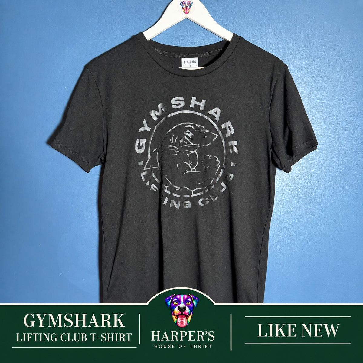 Gymshark Lifting Club Black Graphic T-Shirt Men’s Small S Gym Workout Tee