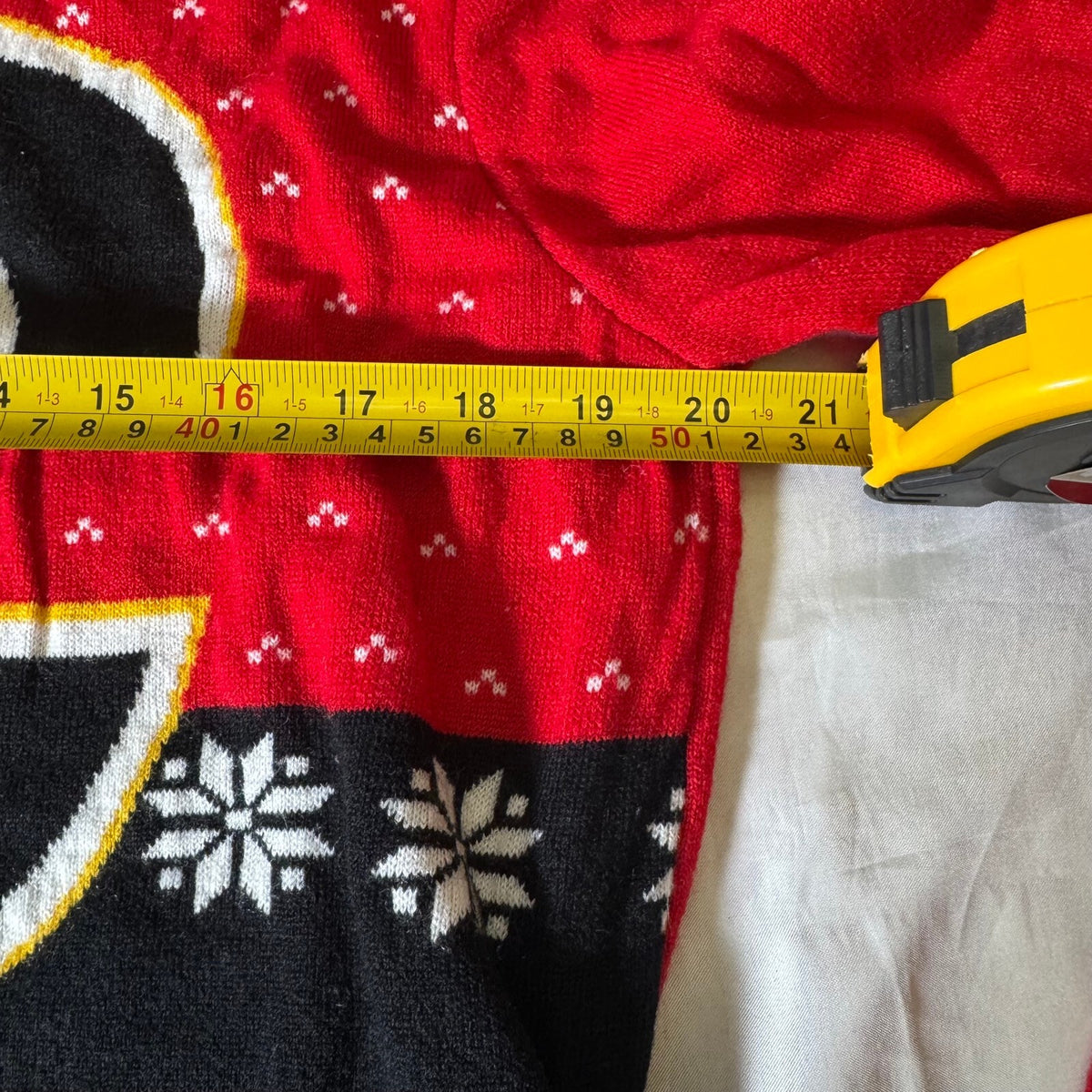 Calgary Flames Ugly Christmas Sweater NHL Official Licensed Red Black Size M
