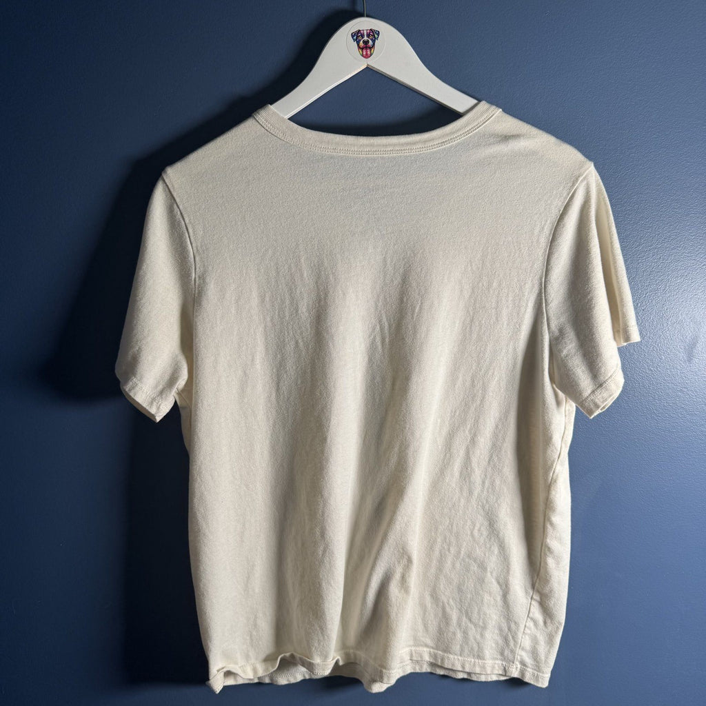 Budweiser Genuine Lager Vintage Style Graphic Tee Cream Womens Size L