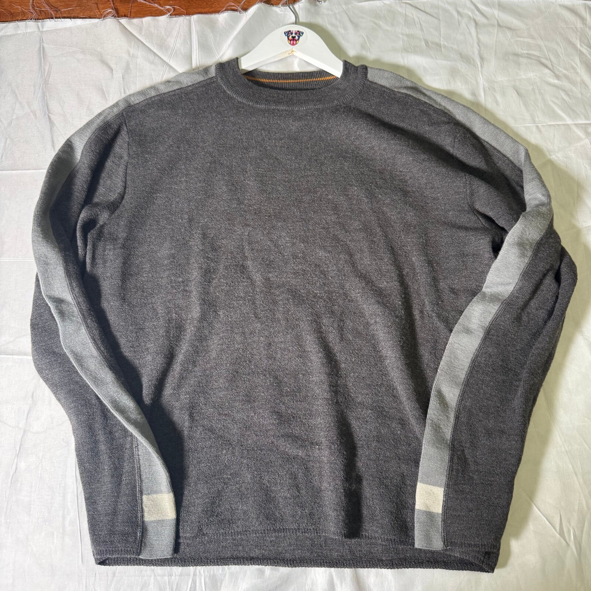 Woolrich Men's 100% Wool Crewneck Sweater Slate Heather Gray Size M