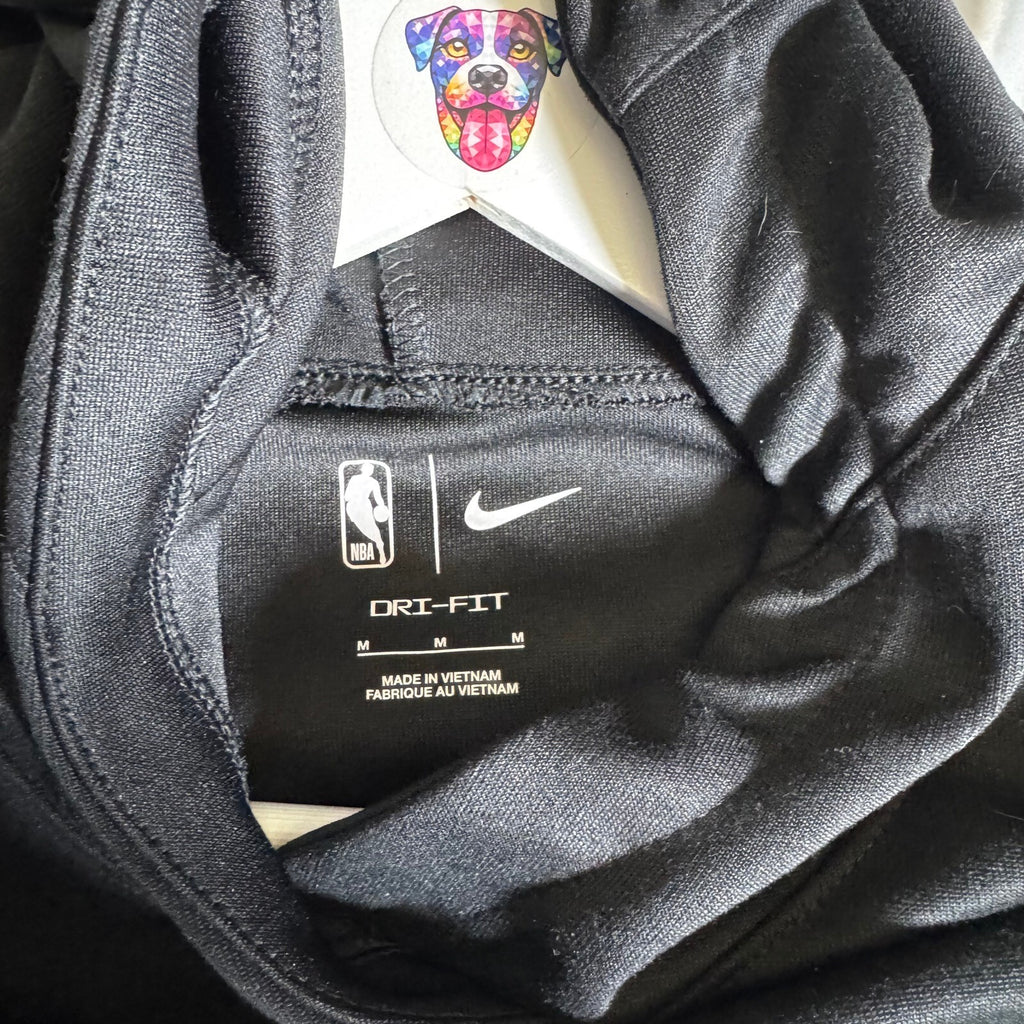 Nike Brooklyn Nets Dri-FIT Basketball Pullover Hoodie Black Size M