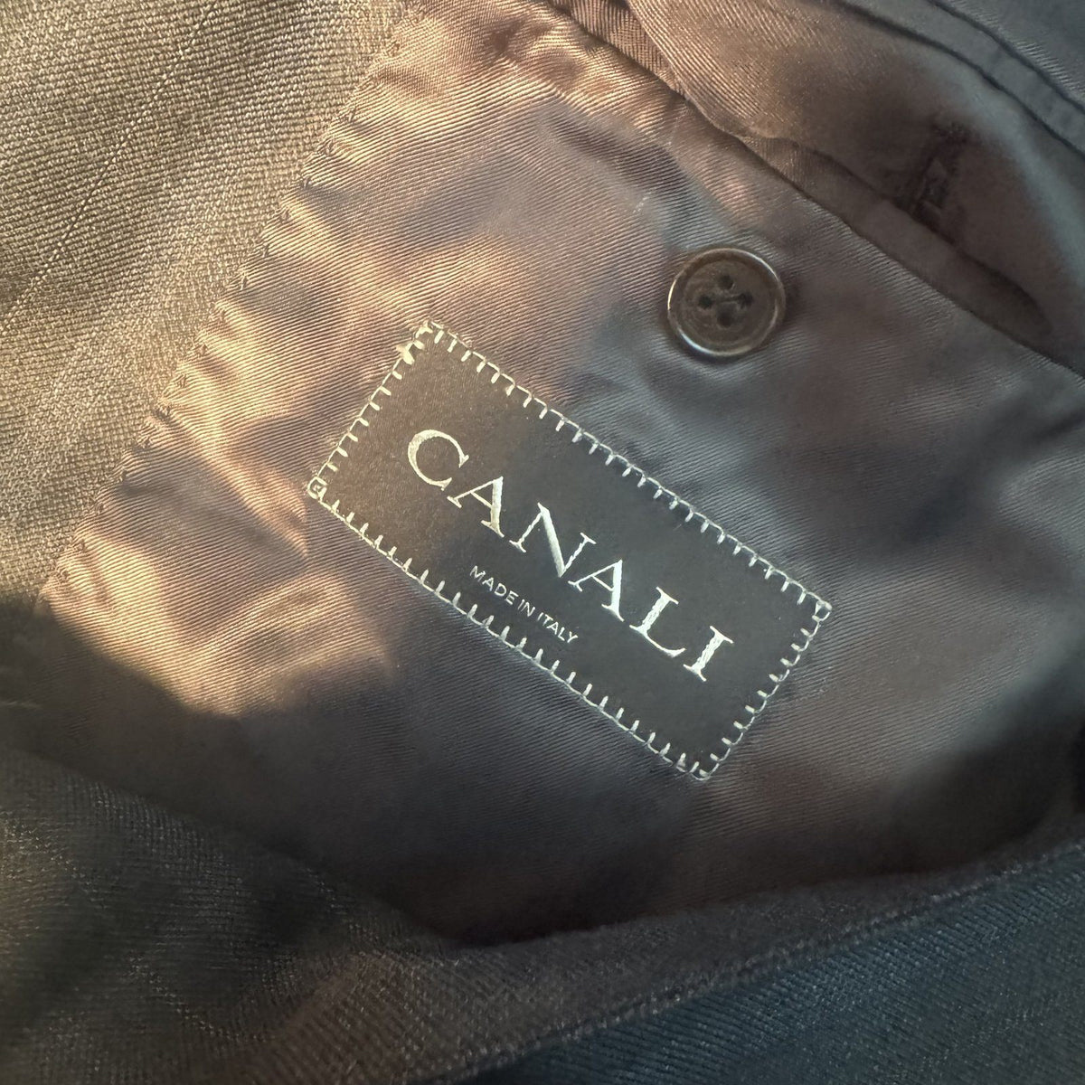 Canali Brown Pinstripe 100% Wool Sport Coat Blazer EU 56 Made in Italy