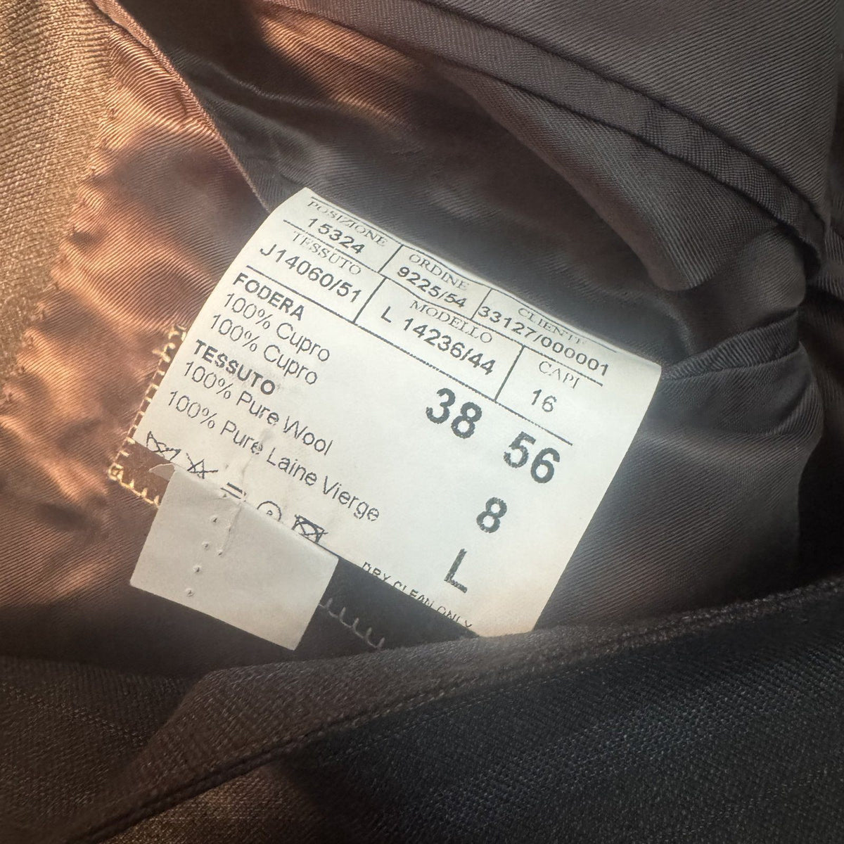 Canali Brown Pinstripe 100% Wool Sport Coat Blazer EU 56 Made in Italy