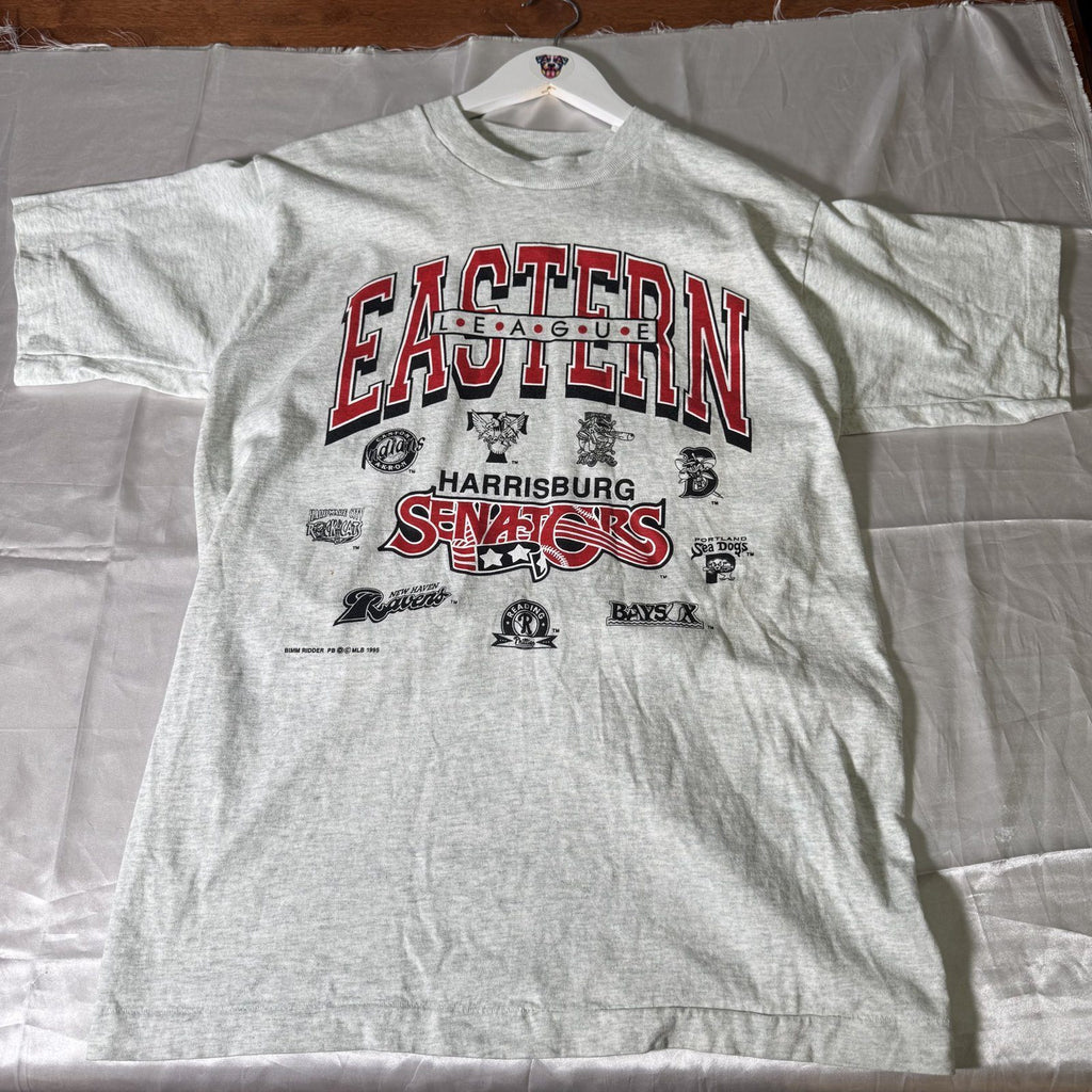 Vintage 1995 Eastern League Harrisburg Senators Baseball Tee Medium Made in USA