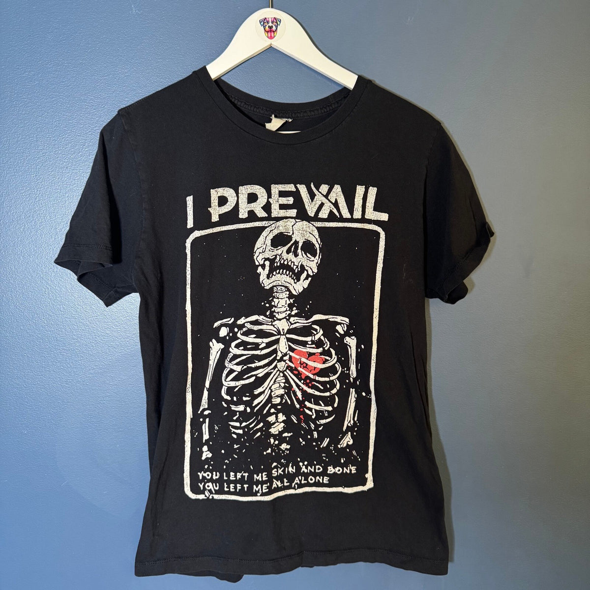I Prevail Skeleton Skin and Bone Band Graphic T-Shirt Black Metalcore Tee