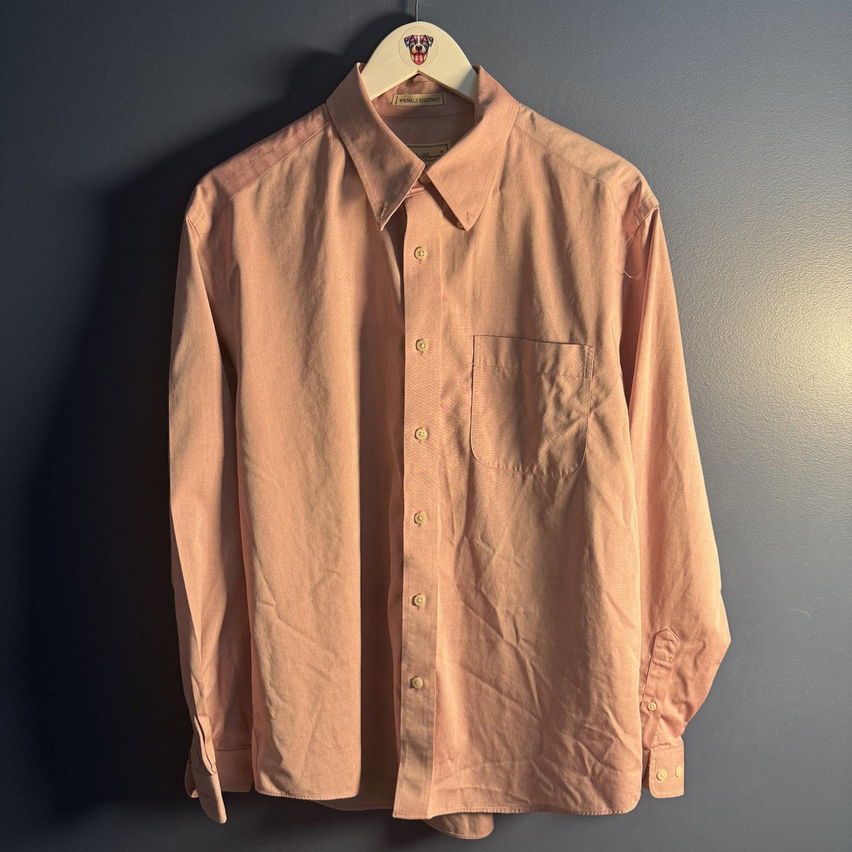 Eddie Bauer Y2K 2000s Pink Oxford Button Down Shirt Sz M Hong Kong
