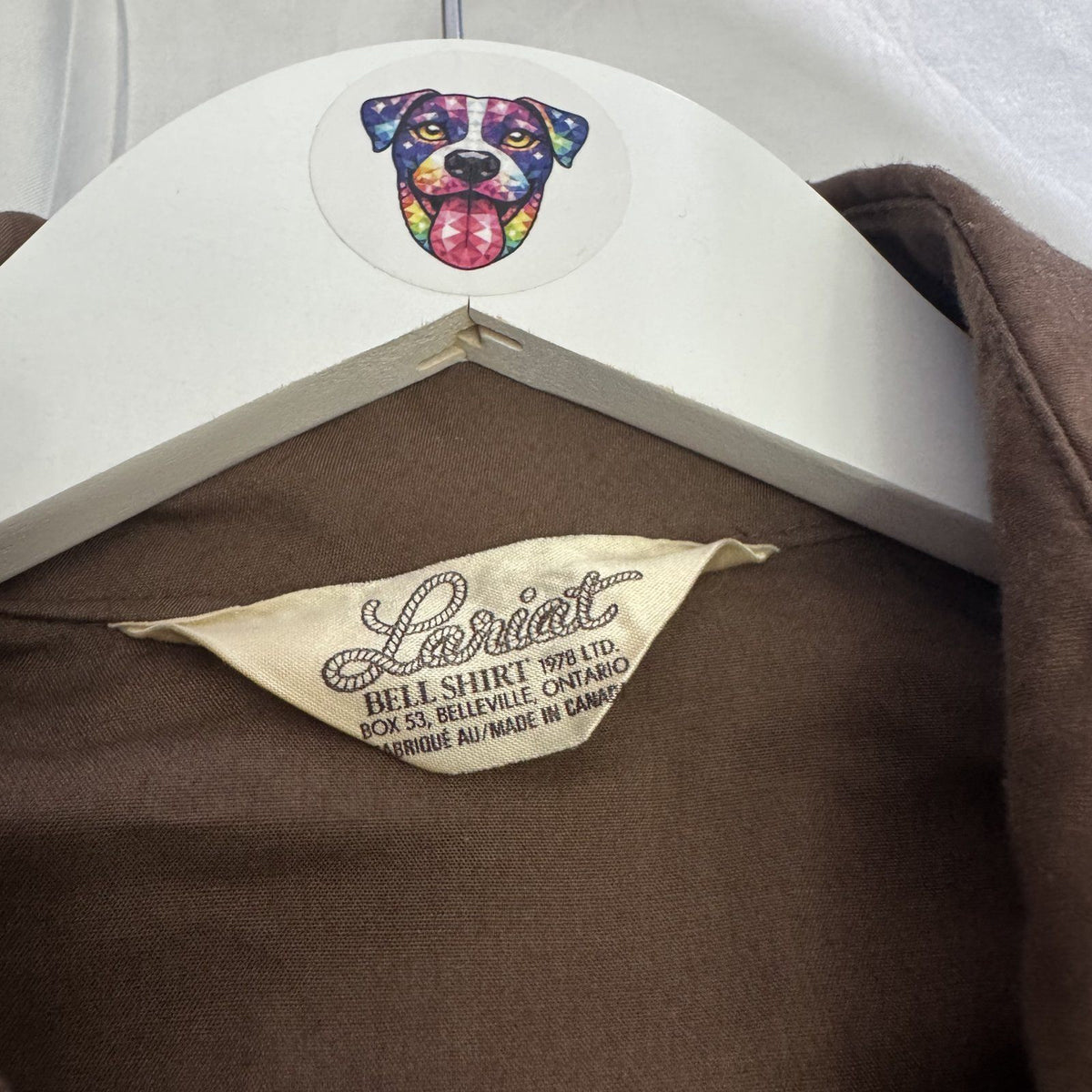 Vintage 70s Lariat Women’s Brown Embroidered Western Pearl Snap Shirt Canada M