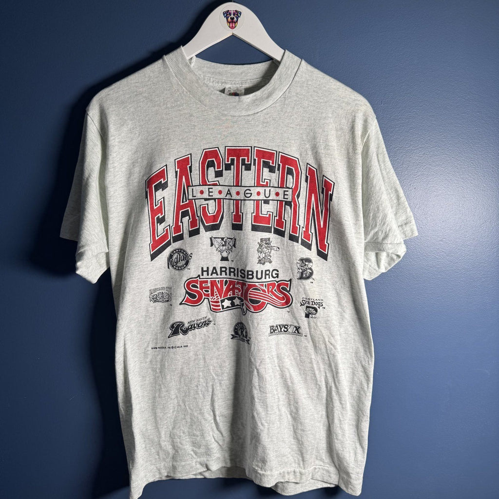 Vintage 1995 Eastern League Harrisburg Senators Baseball Tee Medium Made in USA
