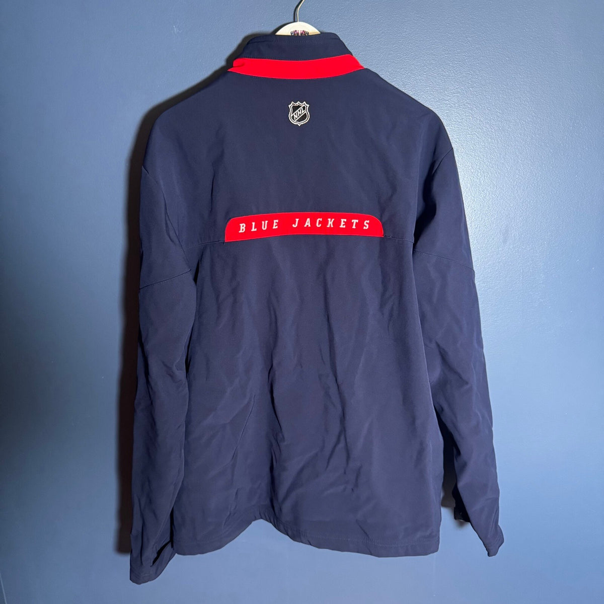 Reebok Columbus Blue Jackets NHL Center Ice Full Zip Jacket Navy L 2000s