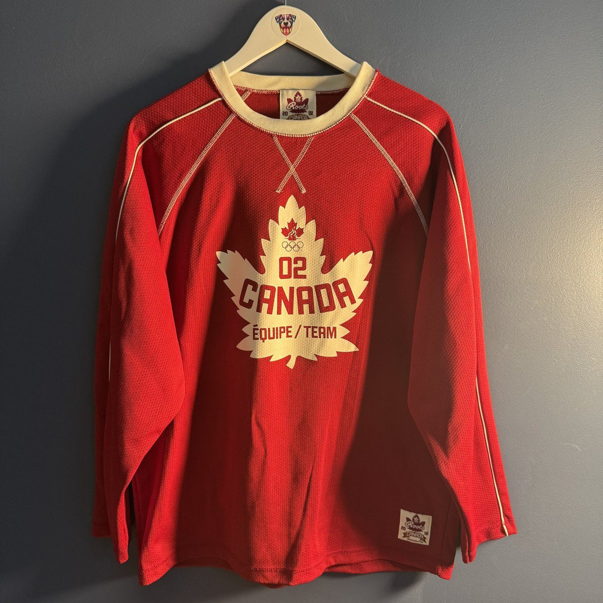 Roots 2002 Salt Lake City Olympics Team Canada Jersey Small Made in Canada Y2K