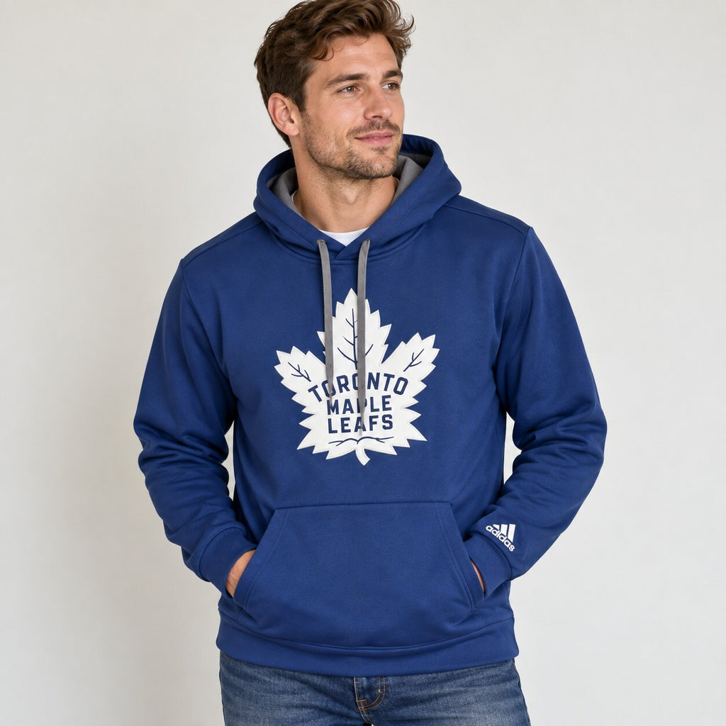 Adidas Toronto Maple Leafs ClimaWarm Hoodie Blue NHL Men’s Small Pullover