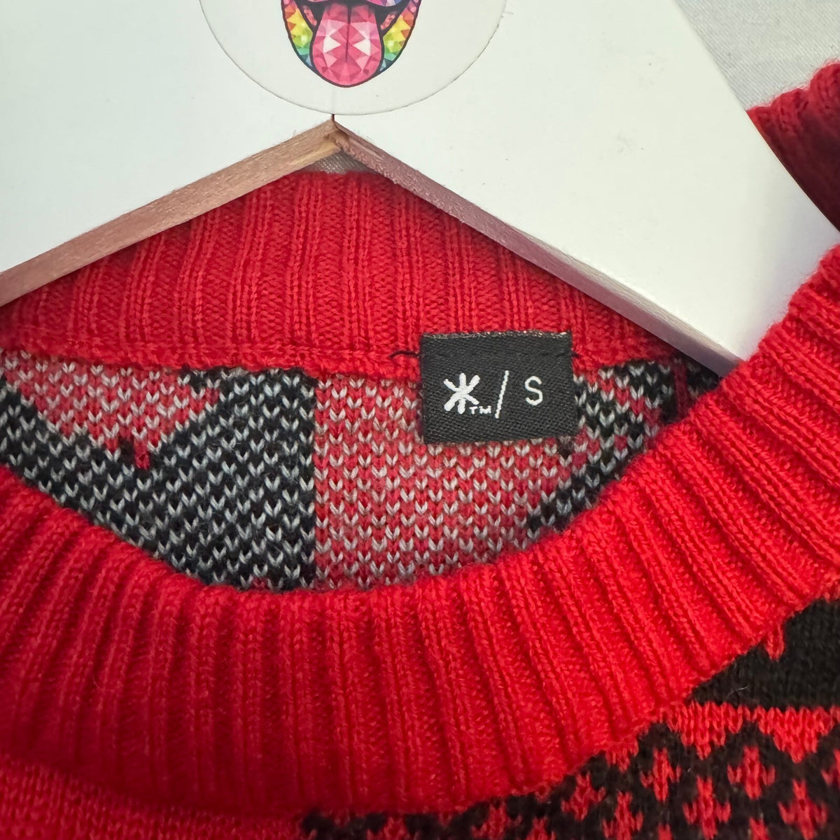 FOCO Toronto Raptors Ugly Christmas Sweater NBA Red Black Knit Size S